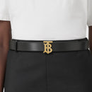 Burberry - Ceinture TB réversible en cuir Noir/Hâle/Doré