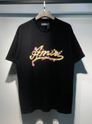 Amiri - T-shirt en coton écriture signature Noir