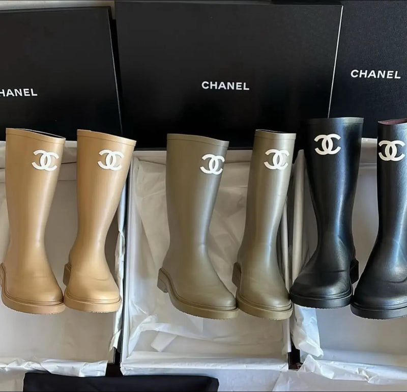 Chanel - Bottes Rain Wellington Rubber en caoutchouc (3 coloris)