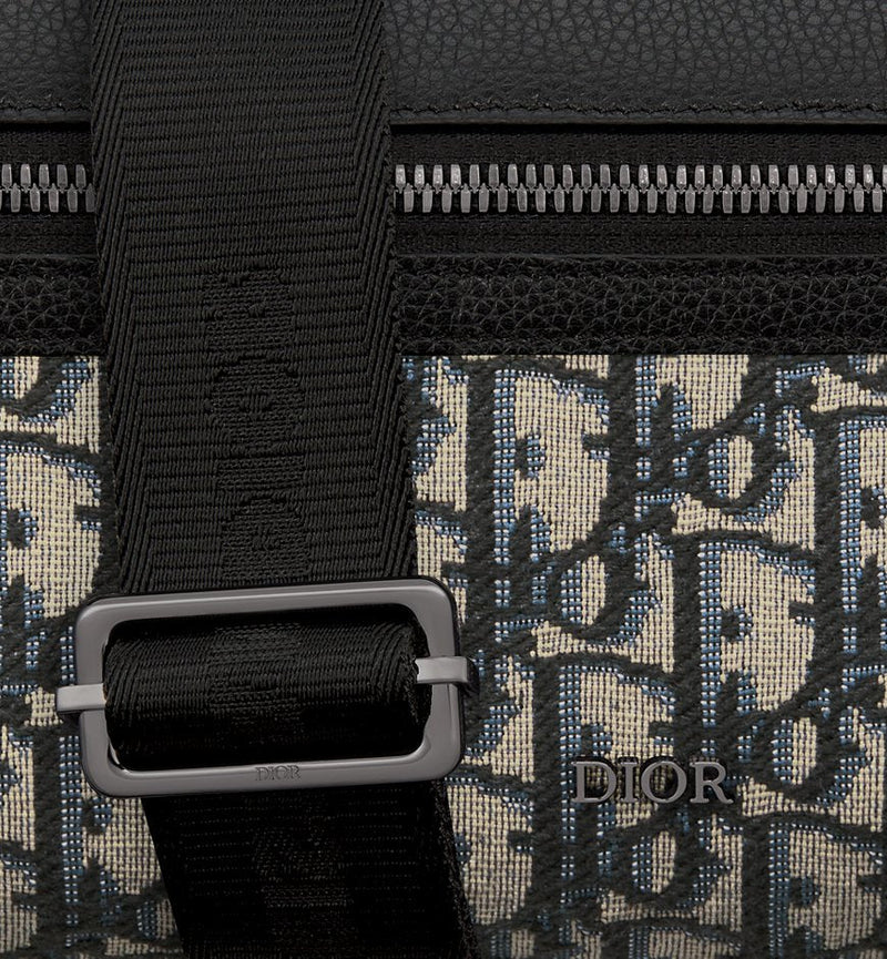 Sac Messenger zippé Rider 2.0 Noir et Beige