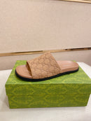 Gucci - Mules en Daim GG Beige