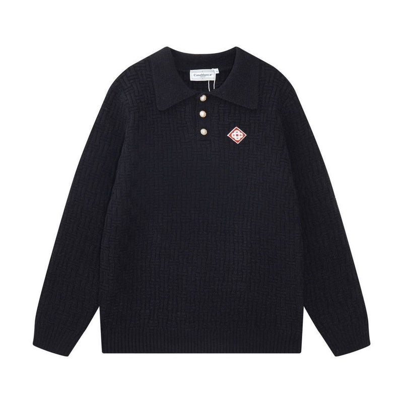 Casablanca - Pull en laine Noir/Blanc