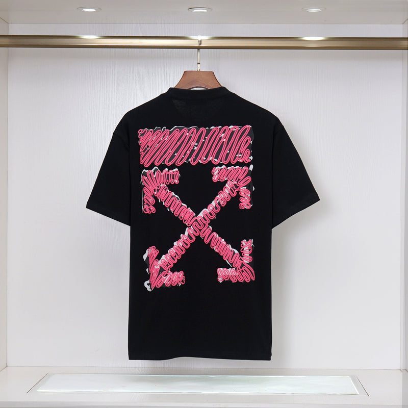OFF-WHITE - T-shirt avec logo et design graphique rose au dos Noir