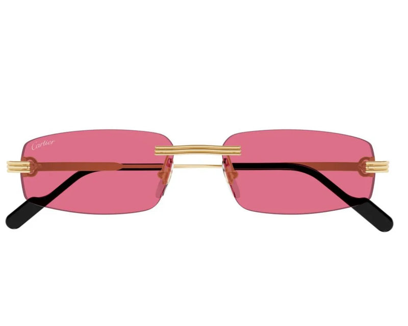 Cartier - Lunettes solaires Cartier Première Monture Or Verres Rose