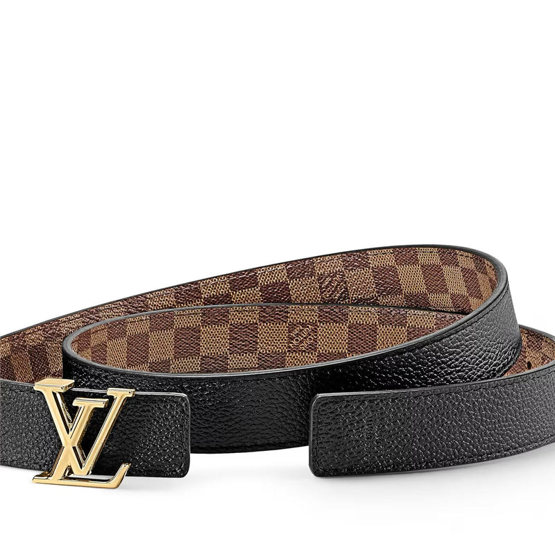 Louis Vuitton - Ceinture LV Iconic 25 mm réversible Toile Damier Ébène