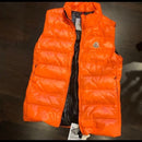 Moncler - Doudoune sans manche avec logo Orange