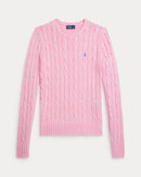 Ralph Lauren - Pull torsadé à col rond en coton Carmel Pink