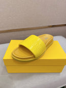 Fendi - Claquettes Fendi Roma Classique Jaune