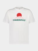 Casablanca - T-shirt Logo Montagne Blanc