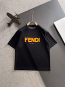 Fendi - T-shirt avec logo Fendi en orange - Noir