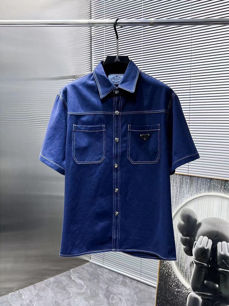 Prada - Ensemble Prada CHEMISE + SHORT Bleu