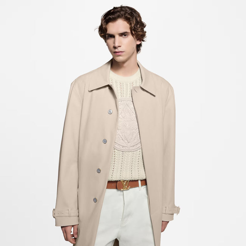 Louis Vuitton - Ceinture LV Dimension Monogram Héritage 40 mm réversible Beige