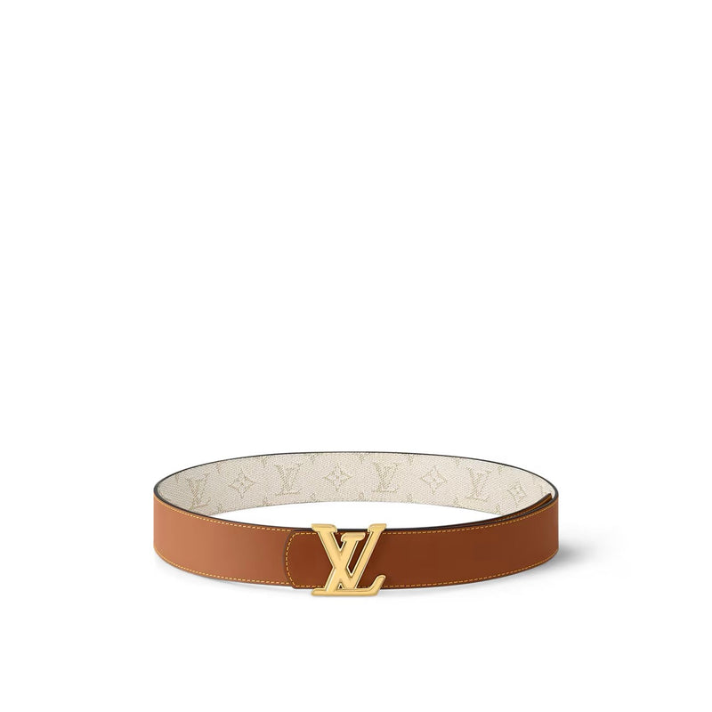 Louis Vuitton - Ceinture LV Dimension Monogram Héritage 40 mm réversible Beige