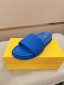 Fendi - Claquettes Fendi Roma Classique Bleu Électrique