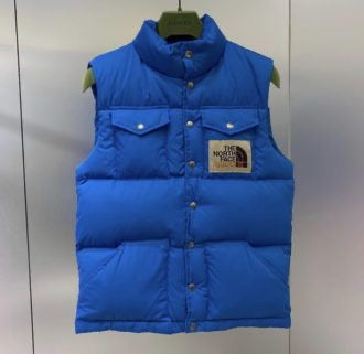 Gucci x TheNorthFace - Doudoune sans manche avec logo  Bleu II