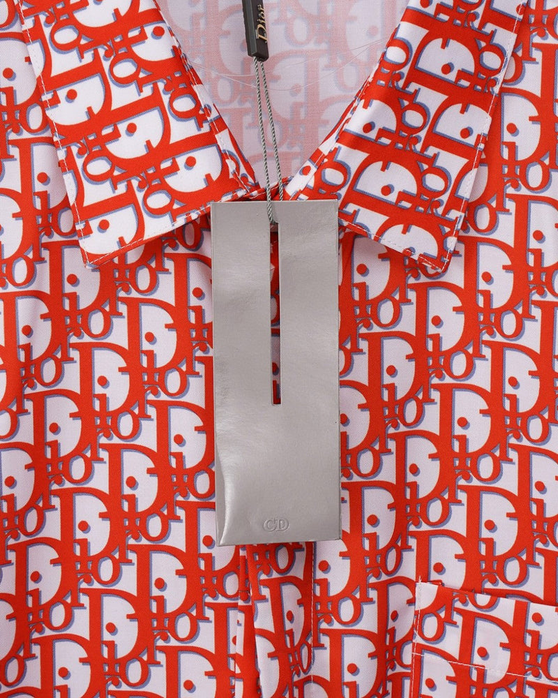 Dior - Chemise à Manches Longues avec Motif Rouge