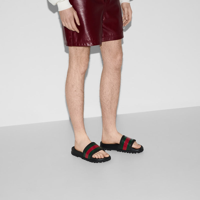 Gucci - Sandales en Caoutchouc Noir