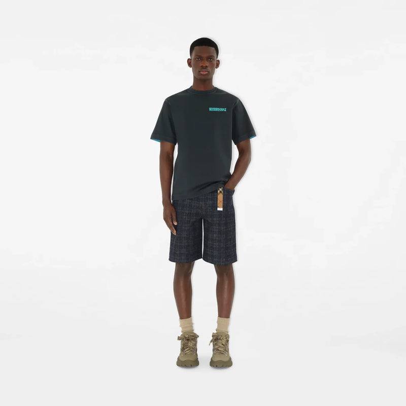 Burberry - T-shirt en coton à logo ondulé Atom