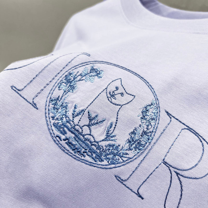 Dior - T-shirt en coton Dior Graphique Coloré Lavande