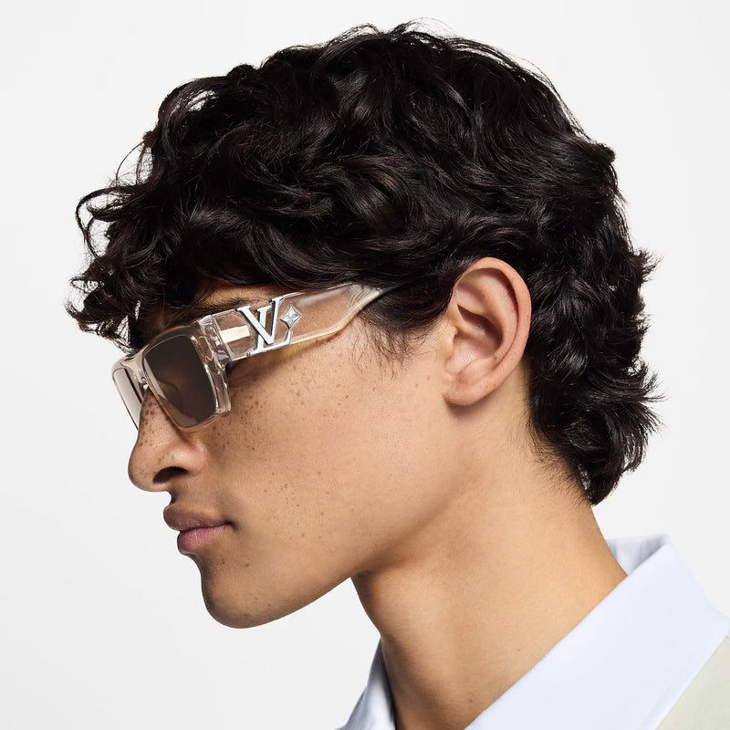 Louis Vuitton - Lunettes de soleil carrées basses LV Flower Marron