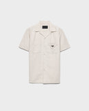 Prada - Chemise à manches courtes en chambray Naturel