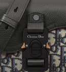 Mini sac Messenger à rabat Saddle Noir et Beige