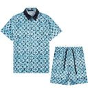 Louis Vuitton - Ensemble Chemise + Short Monogramme LV Bleu Turquoise
