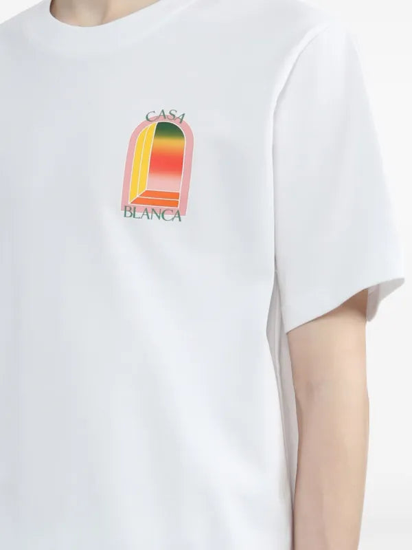 Casablanca - T-shirt Tennis Club Icon Blanc