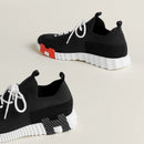 Hermès - Sneakers slip-on Lift Noir/Orange