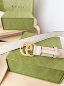 Gucci - Ceinture GG Doré Blanc F