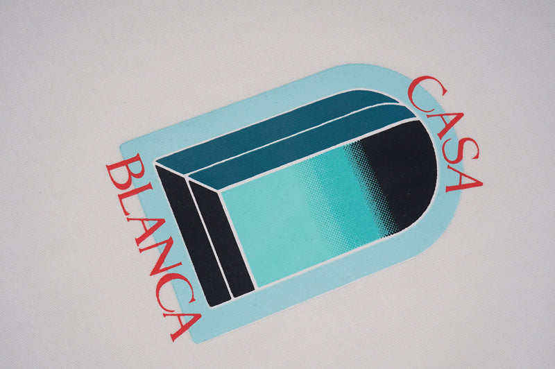 Casablanca - T-shirt Casa L’Arche Nuance de Bleu Blanc