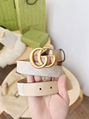 Gucci - Ceinture GG Doré Blanc F