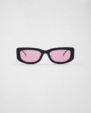 Prada - Lunettes De Soleil avec logo triangulaire Verres Fraise