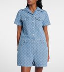 Gucci - Combi-short GG en jacquard de denim