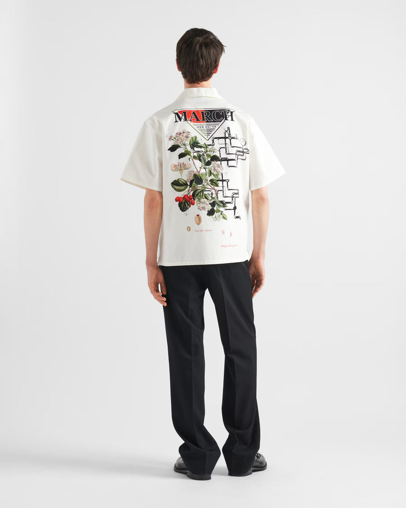 Prada - Chemise Timecapsule en coton imprimé Noir