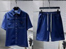 Prada - Ensemble Prada CHEMISE + SHORT Bleu