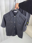 Stone Island - Ensemble Chemise + SHORT Bleu Marine