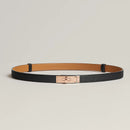 Hermès - Ceinture Kelly 18 Bleu Indigo Noir II