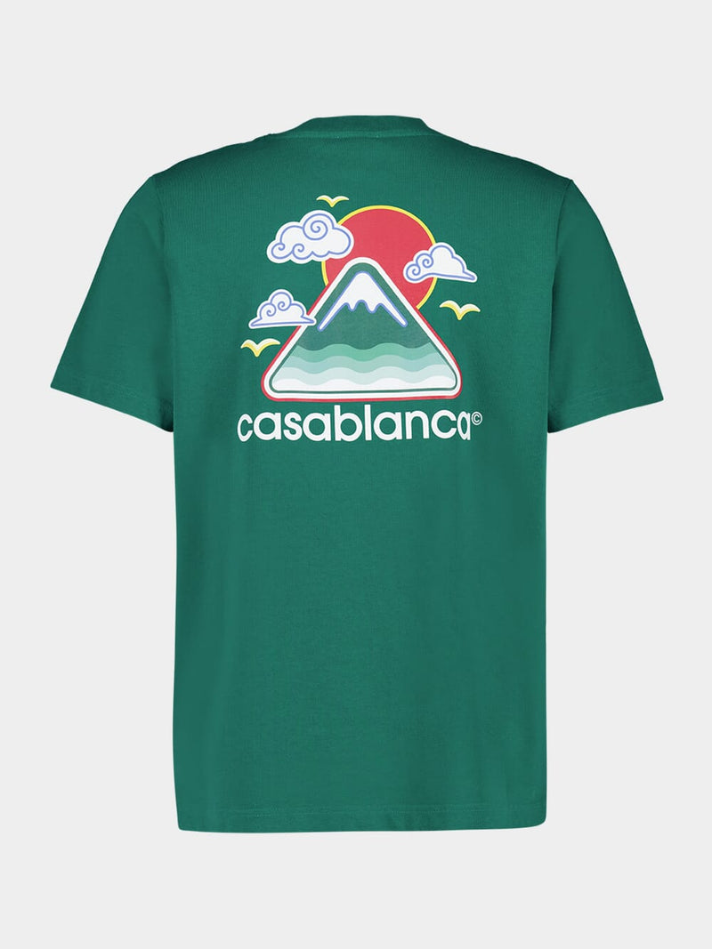 Casablanca - T-shirt Logo Montagne Vert