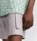 Dior - Short de bain Dior Oblique Toile technique Perle