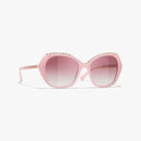 Chanel - Lunettes de soleil Papillon Rose Clair
