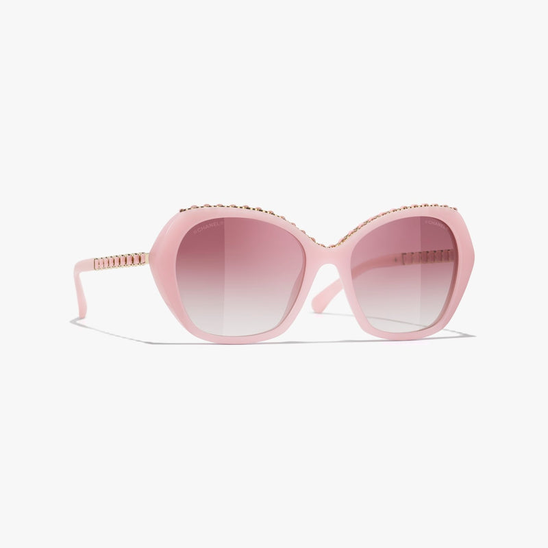Chanel - Lunettes de soleil Papillon Rose Clair