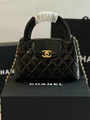 Chanel - Sac à bandoulière 19cm Rose Clair/Noir/Blanc