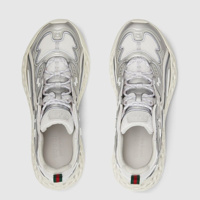 BASKETS GUCCI CUB3D POUR HOMME Blanc et Argenté