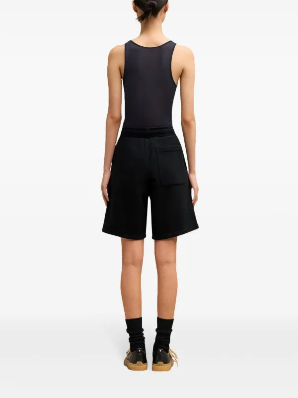 Ami - Short de sport à logo brodé Noir