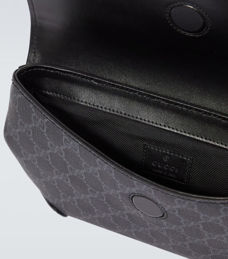 Gucci - Sac ceinture Web Stripe en toile GG Noir