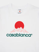 Casablanca - T-shirt Logo Montagne Blanc