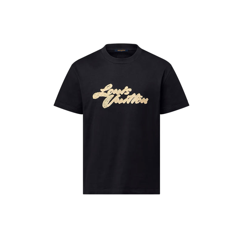 Louis Vuitton - Tee-shirt à signatures brodées Noir