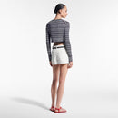 Louis Vuitton - Short en denim Monogram Fil Coupé Blanc