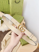 Gucci - Ceinture GG Doré Blanc F